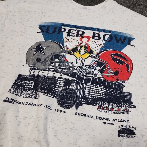 Tops - Vtg 1993 Super Bowl Xxvii Lg Dallas Cowboys Buffalo Bills Super Bowl shirt swea